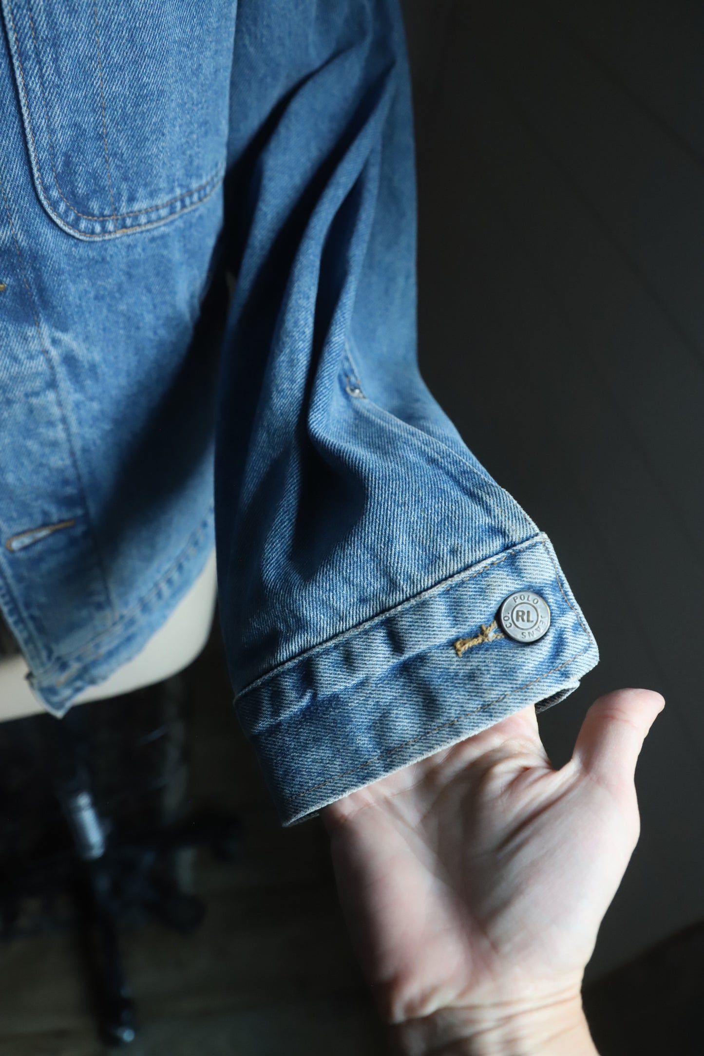 Vintage Polo Ralph Lauren upcycled denim jacket