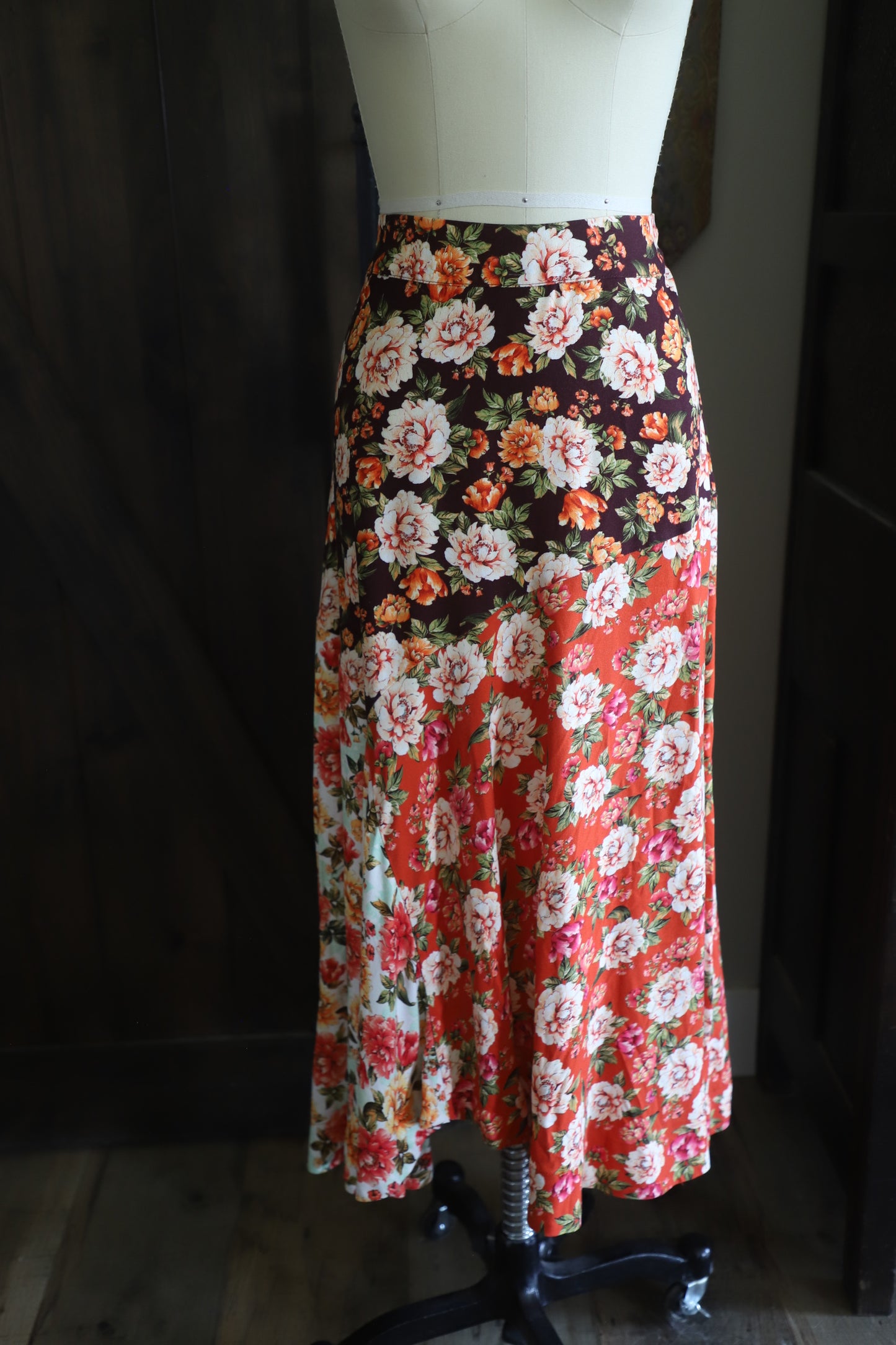 Farm Rio for Anthro floral skirt size M