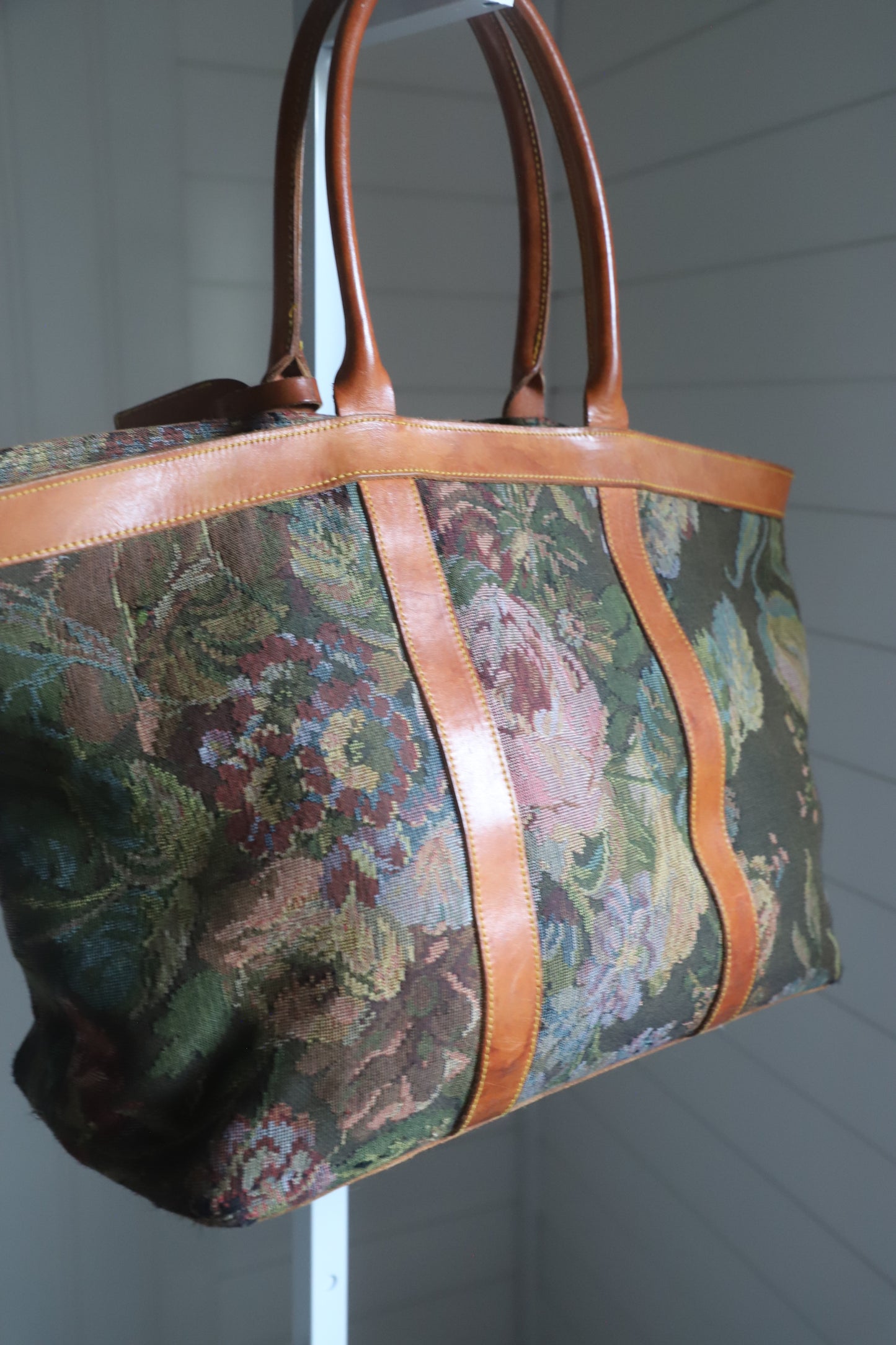 Vintage Polo Ralph Lauren LARGE floral tote bag