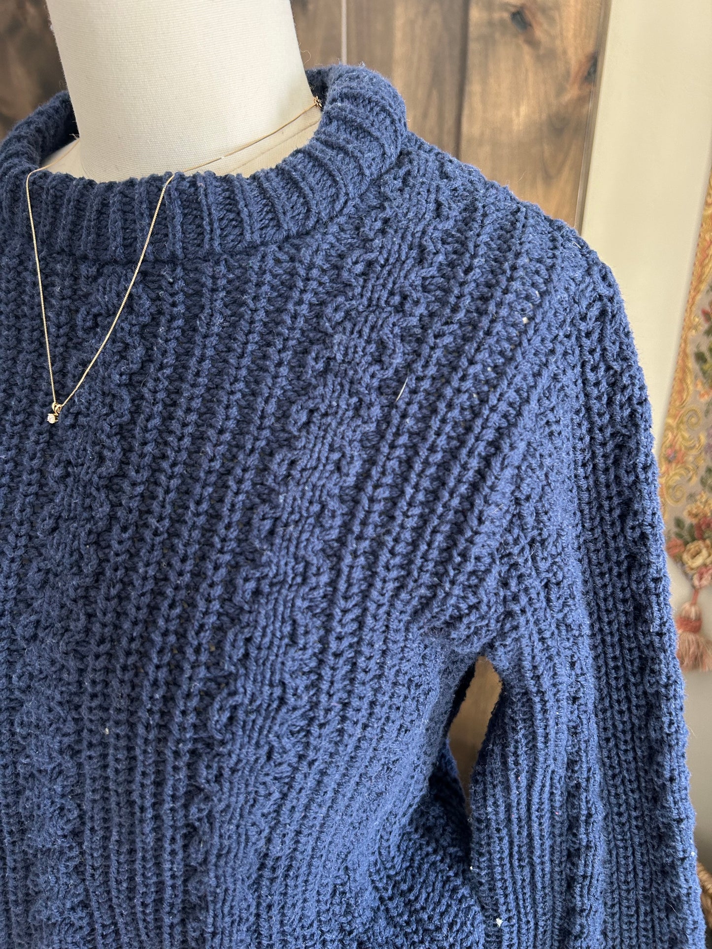 Vintage 70’s LLBean cotton knit|navy