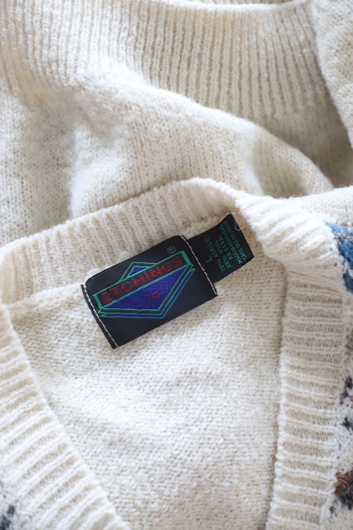 Vintage acrylic/wool blend sweater vest size L