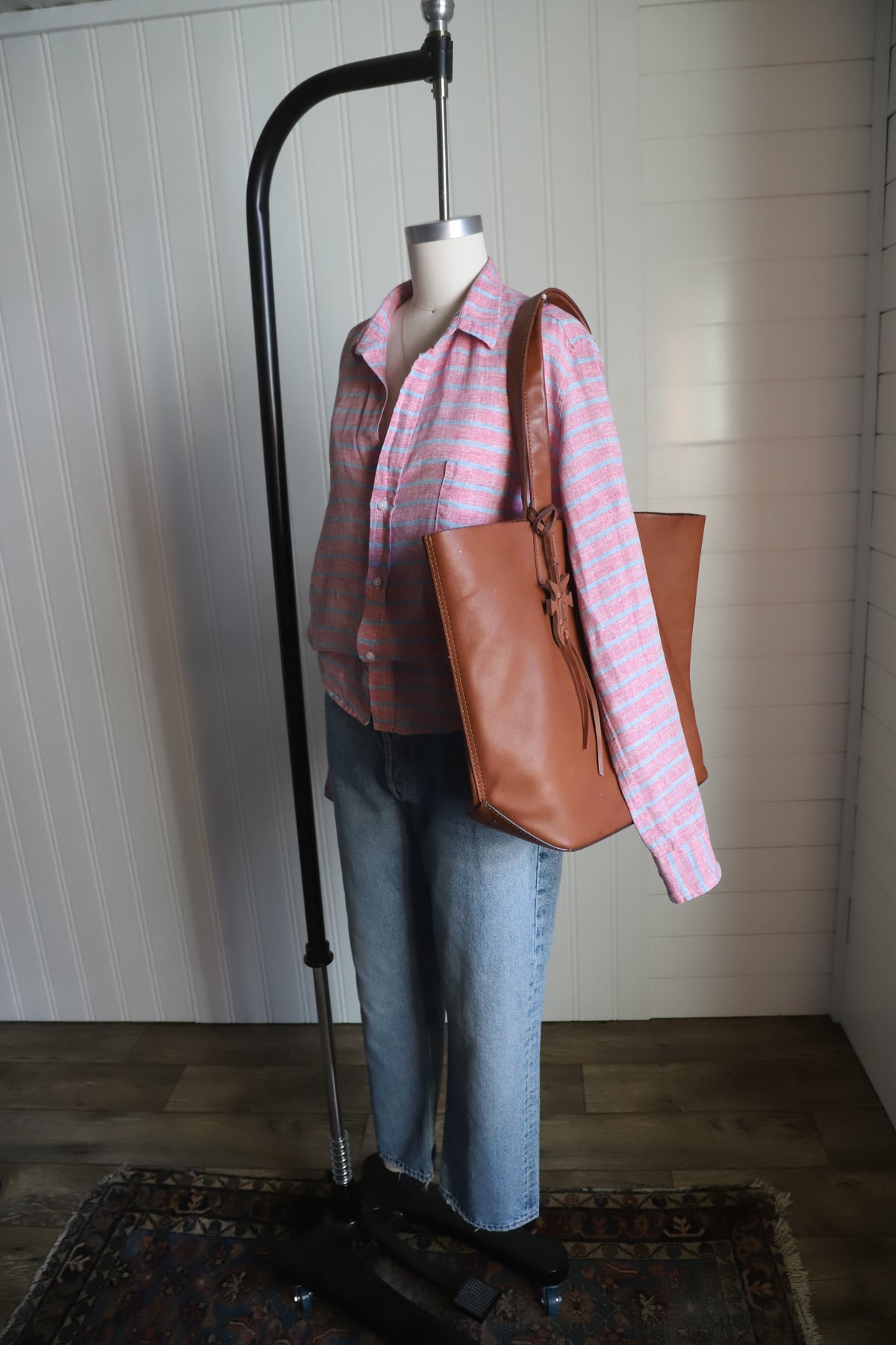 Frye Carson tote, cognac leather