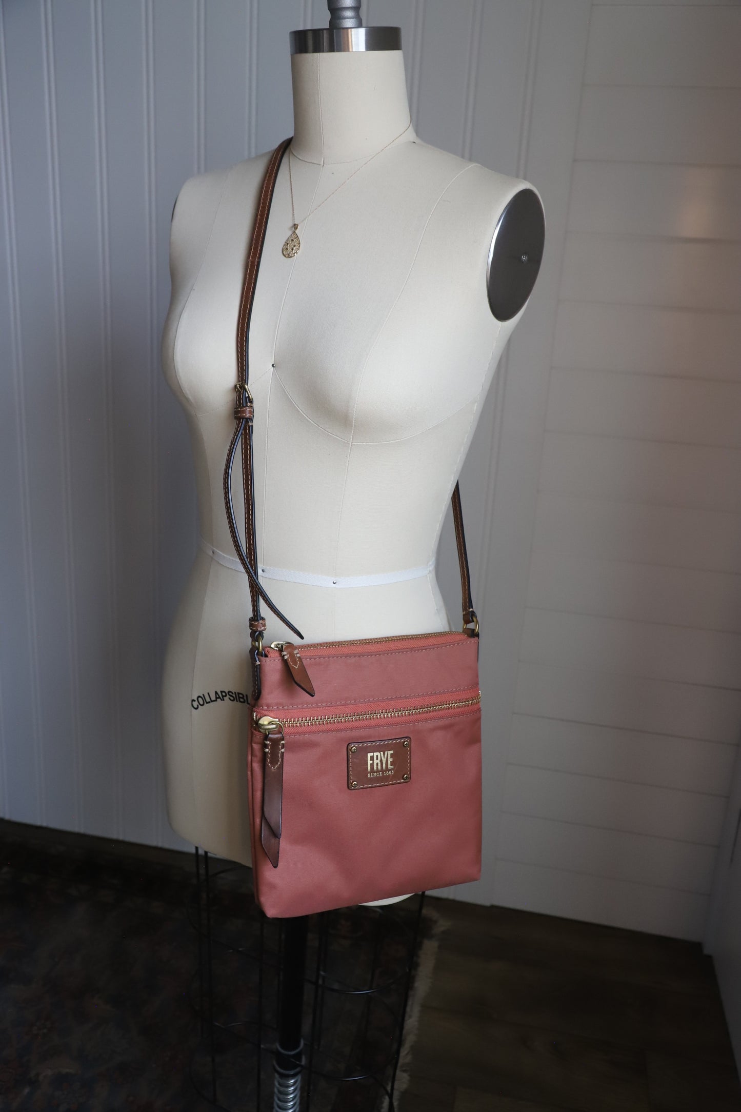 Frye nylon and leather bag