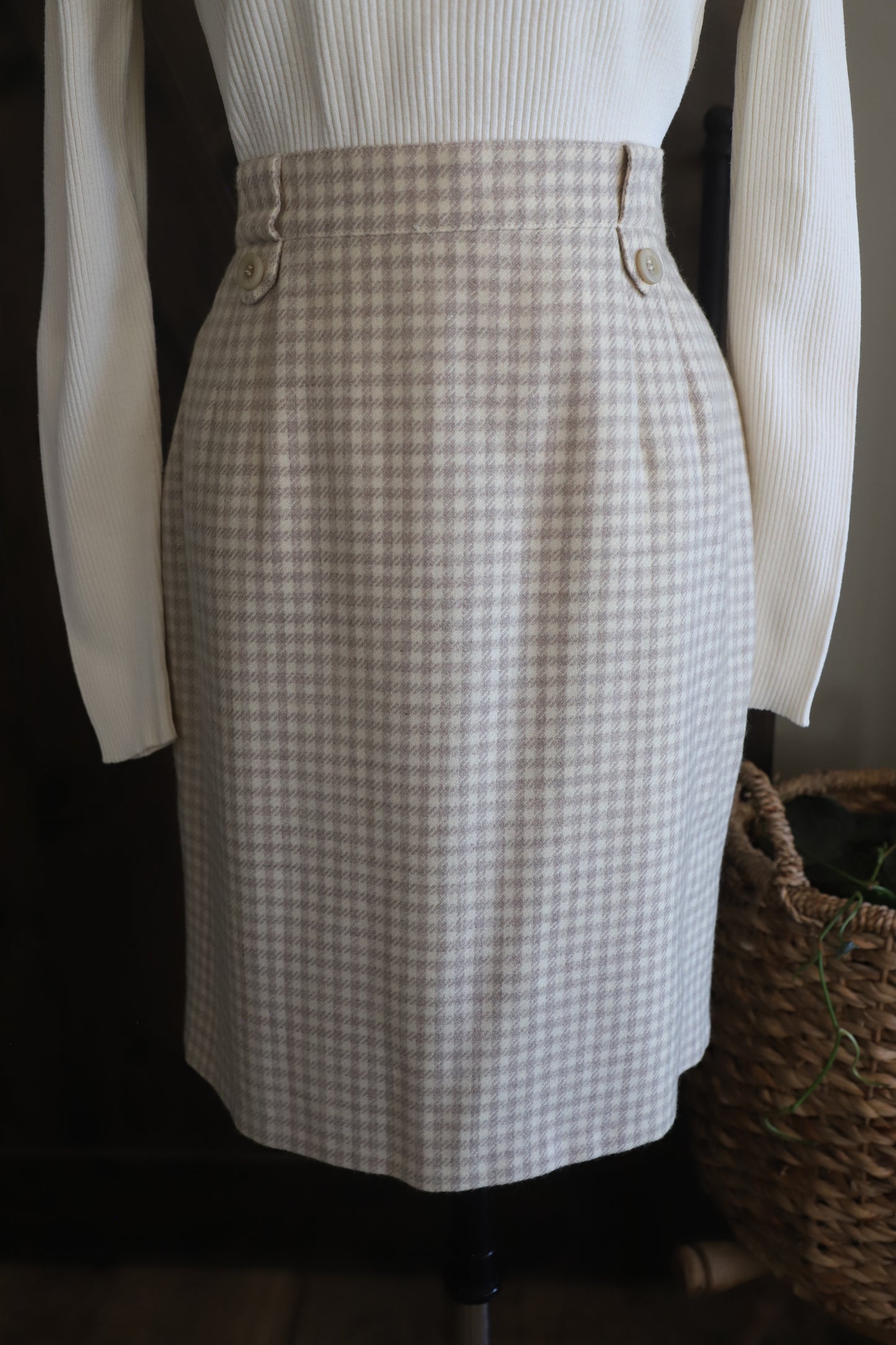 Vintage Wool Skirt, 31” waist