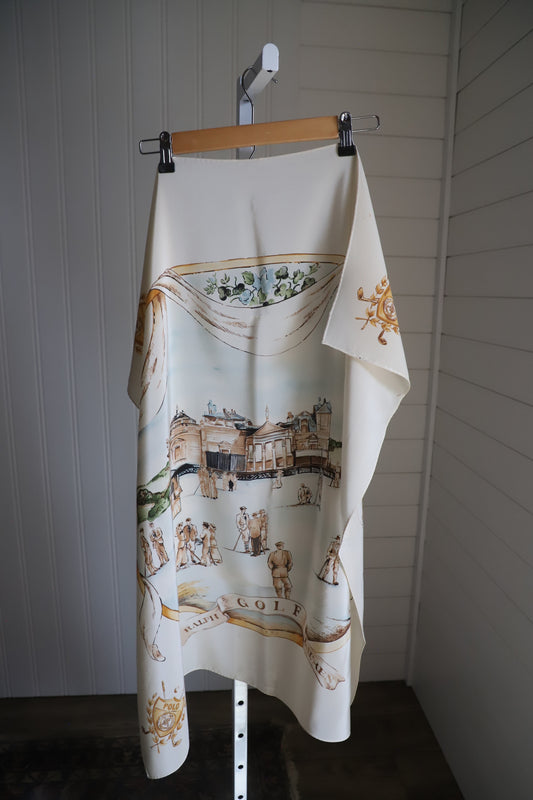 Vintage Polo Ralph Lauren silk golf scarf