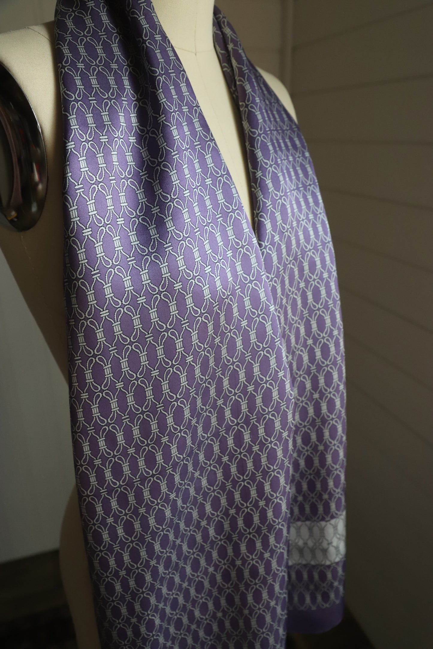 NWT purple silk scarf
