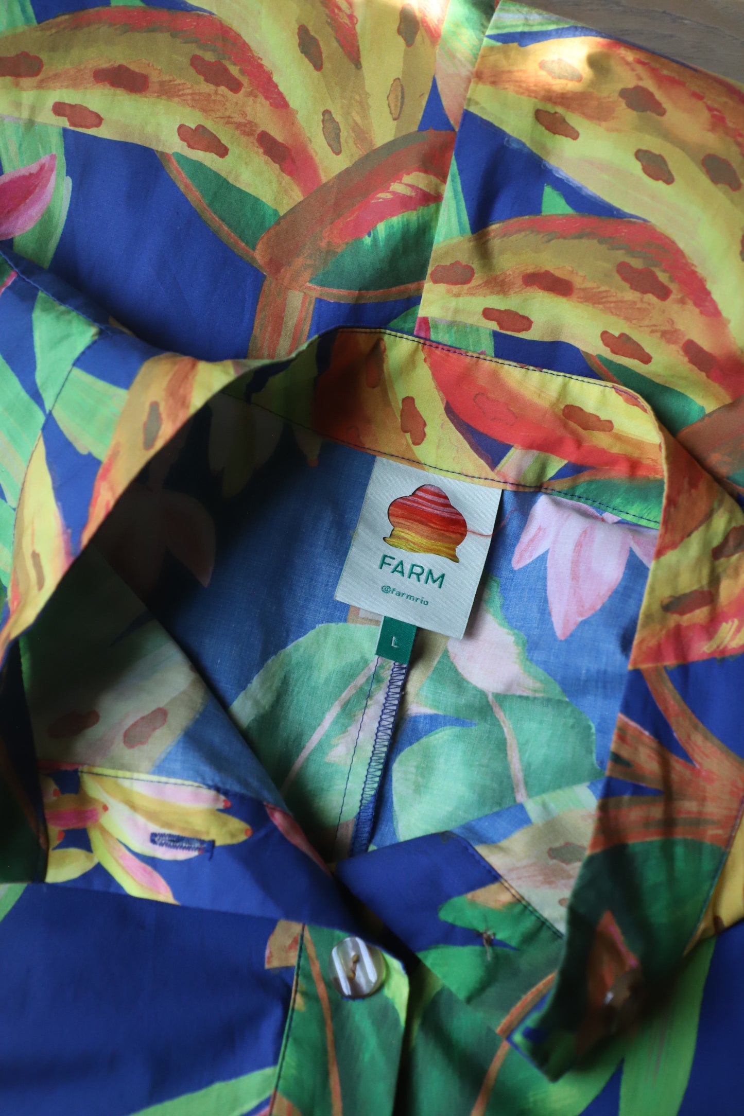 Farm Rio cotton printed dress size L