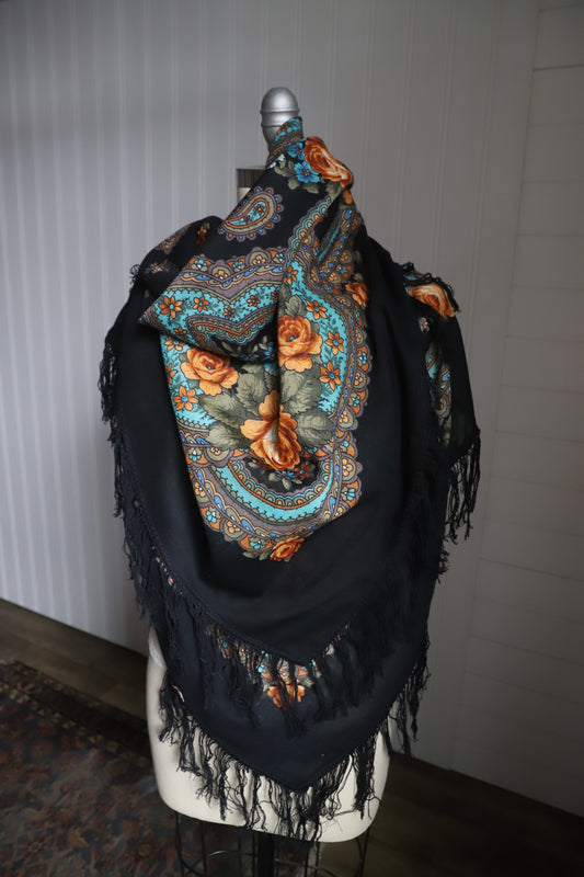 Vintage floral shawl