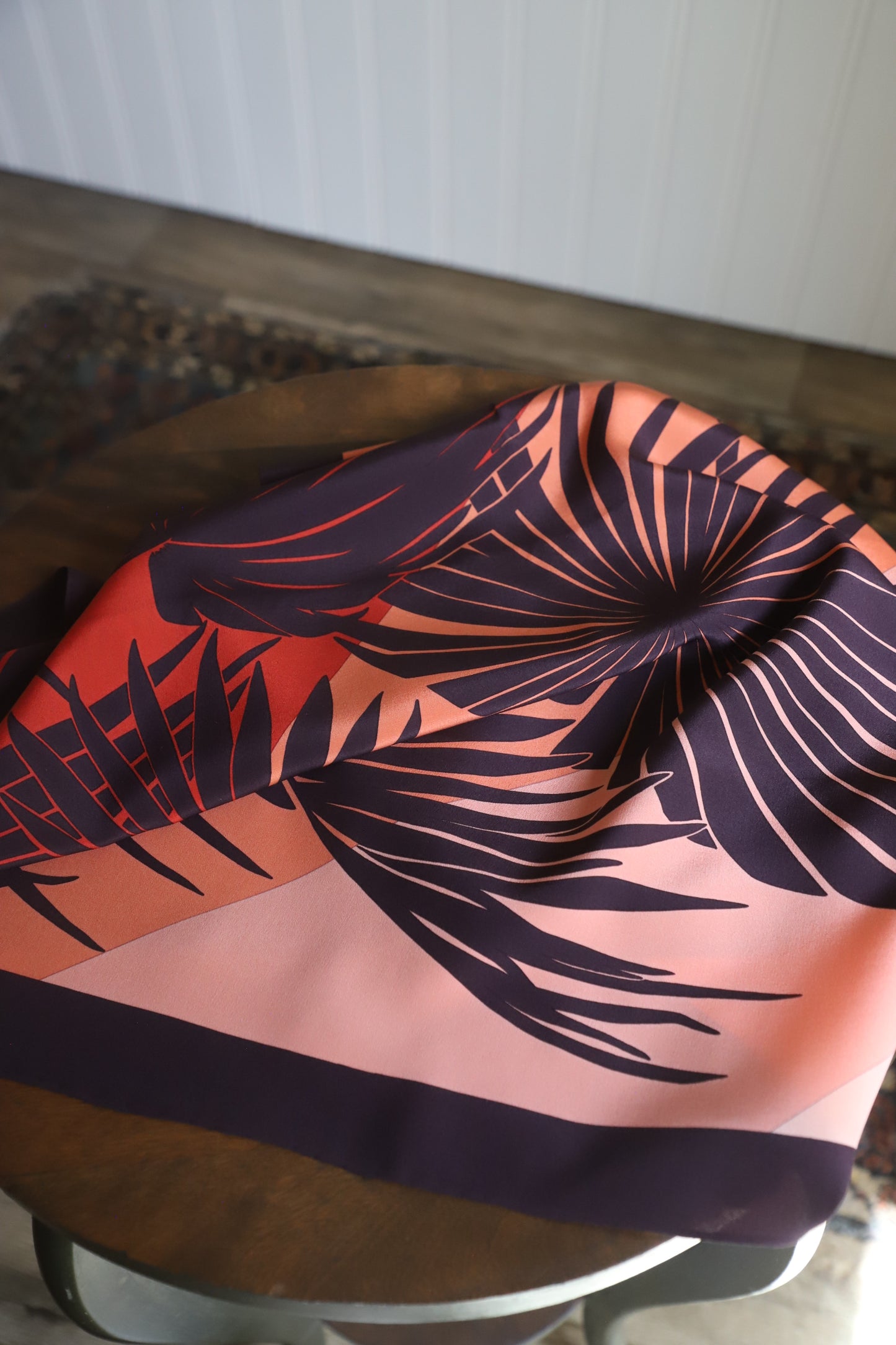 Valentino palm leaf Silk scarf