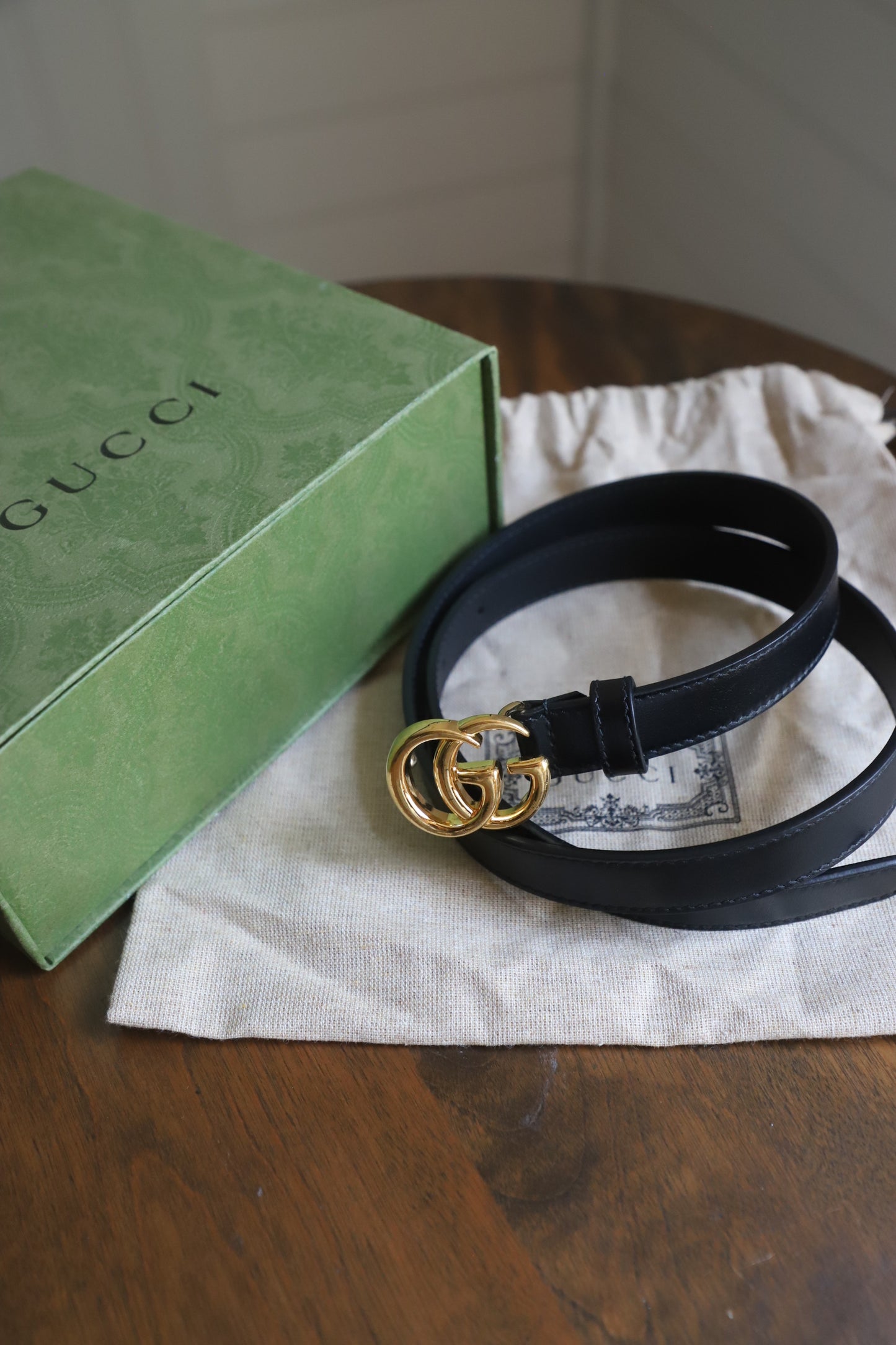 Gucci Marmont thin leather belt size 30