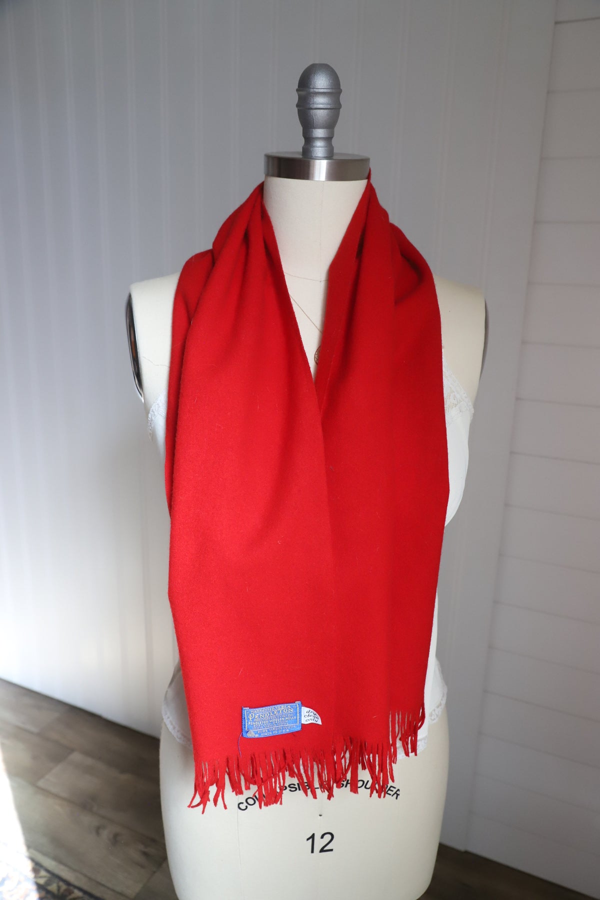 Vintage Pendleton USA made wool red scarf