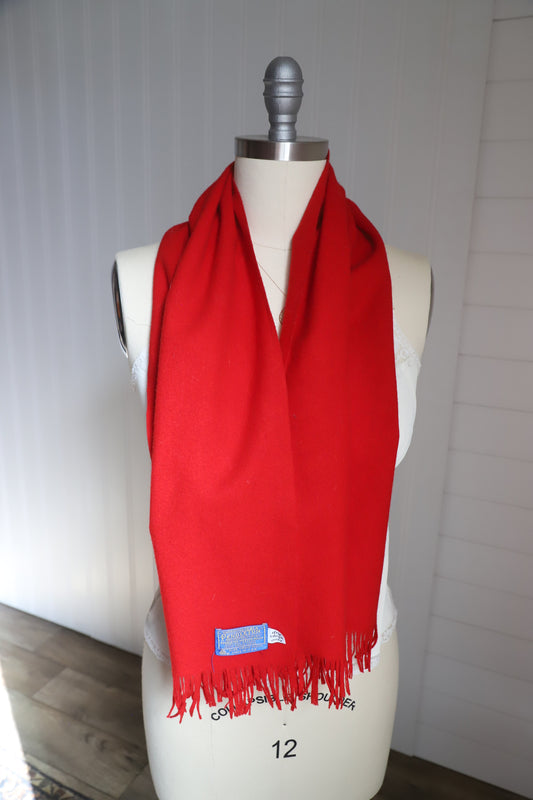 Vintage Pendleton USA made wool red scarf