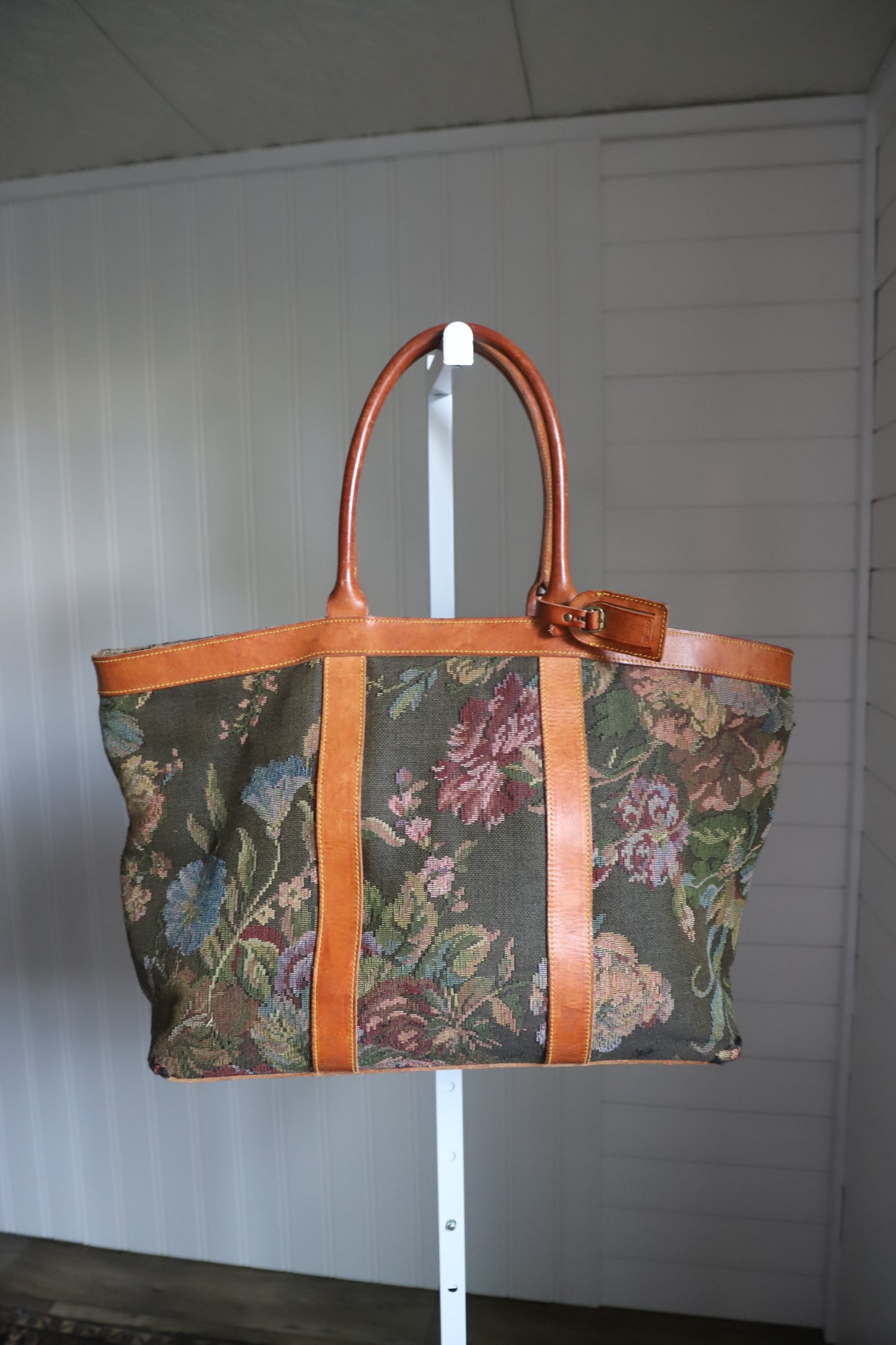 Vintage Polo Ralph Lauren LARGE floral tote bag