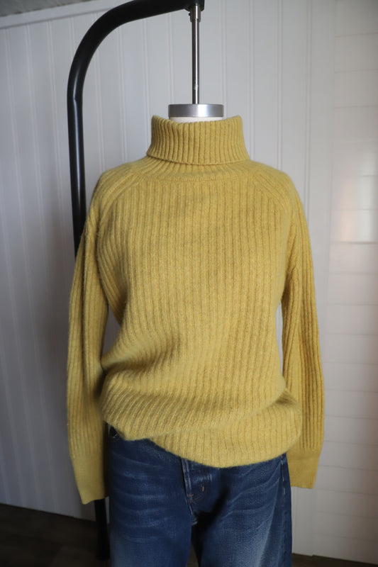 100% merino wool knit, chartreuse!