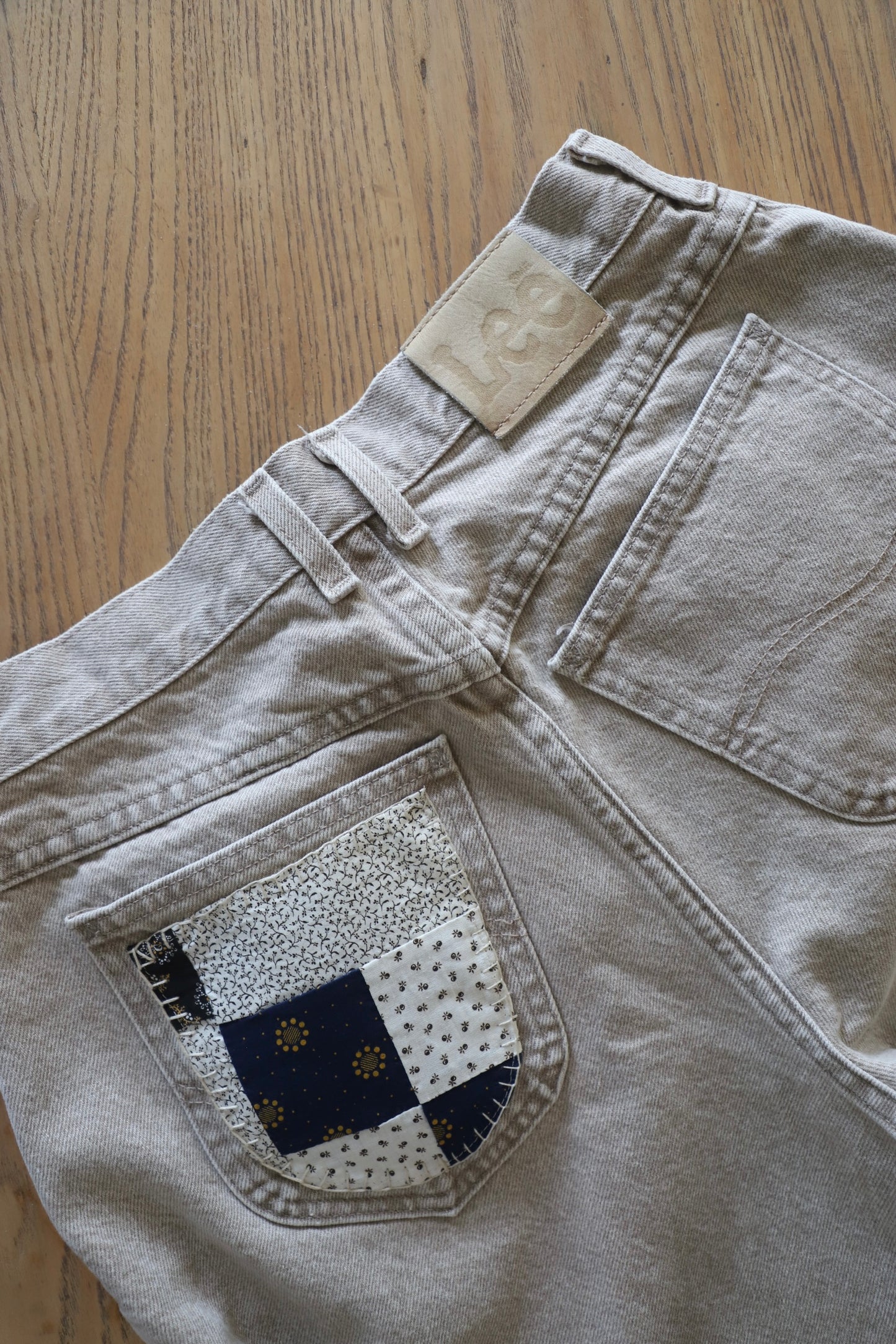 Vintage Quilt Patch Lee denim