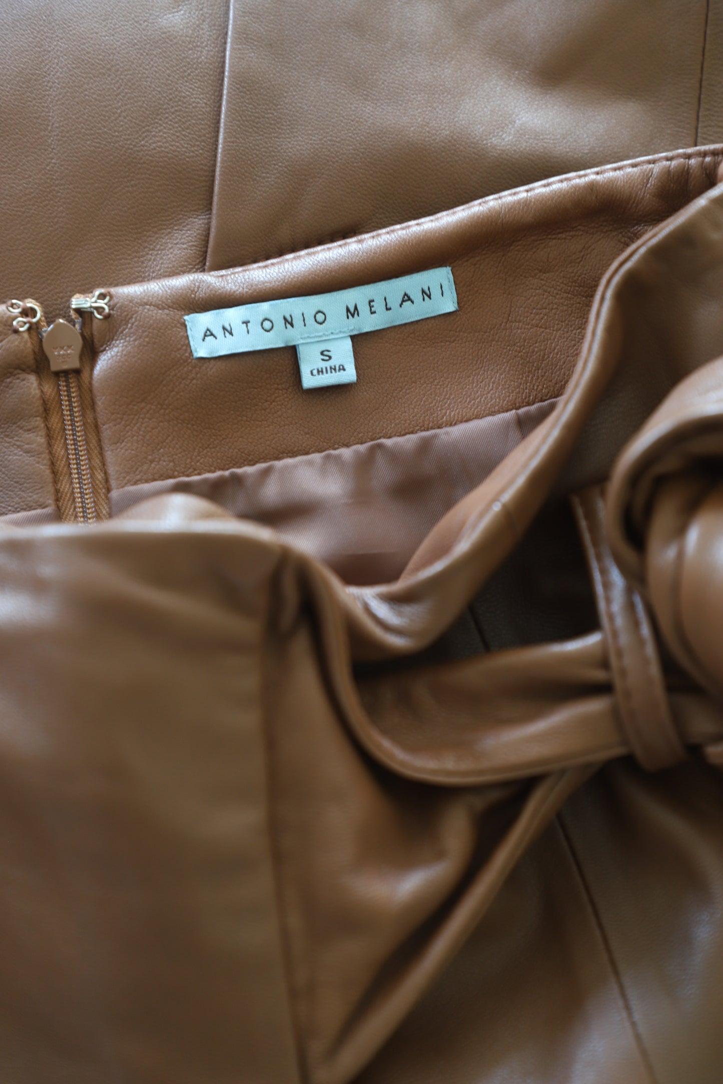 Antonio Melani real leather skirt size S