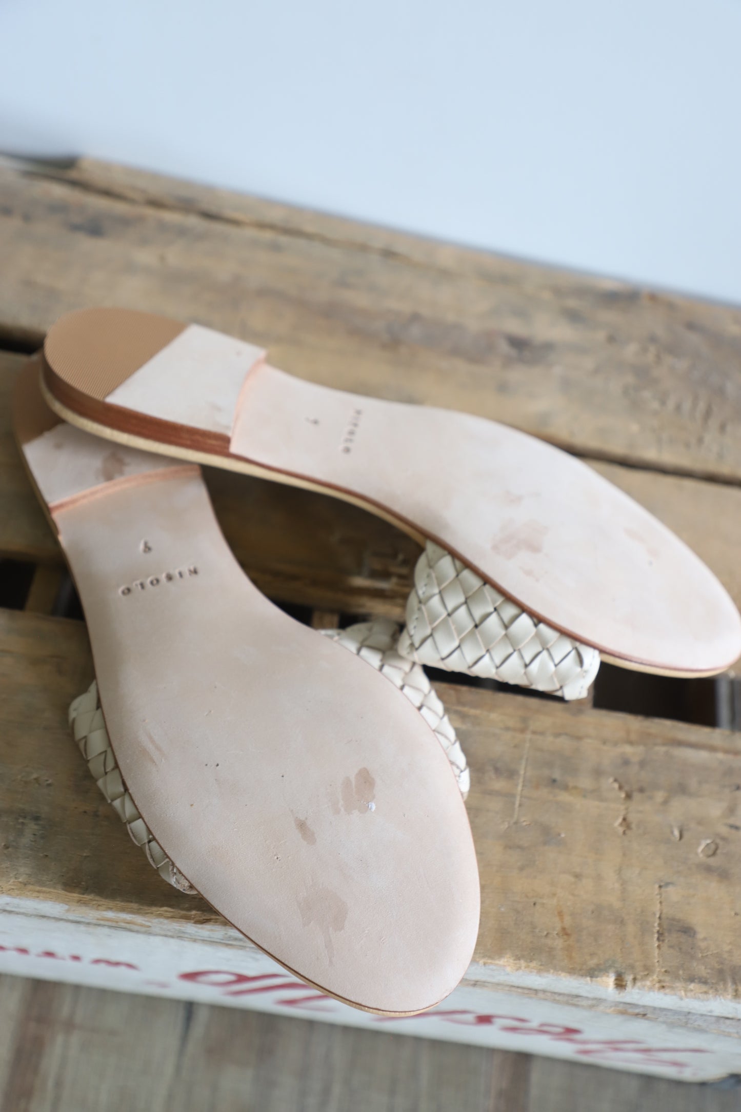 Nisolo woven sandals, 8.5