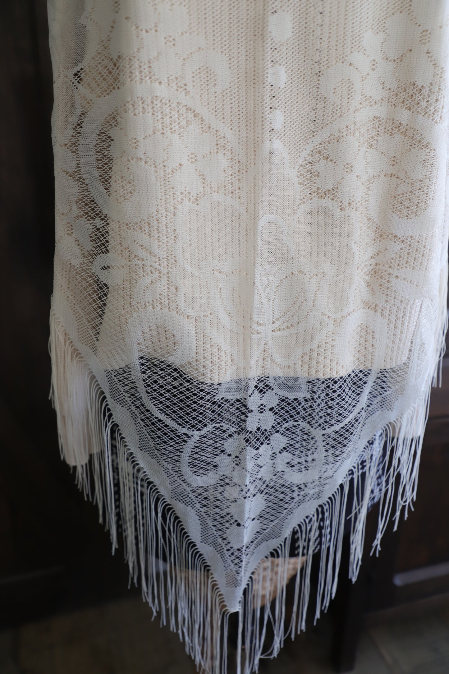 Vintage 1970’s lace shawl